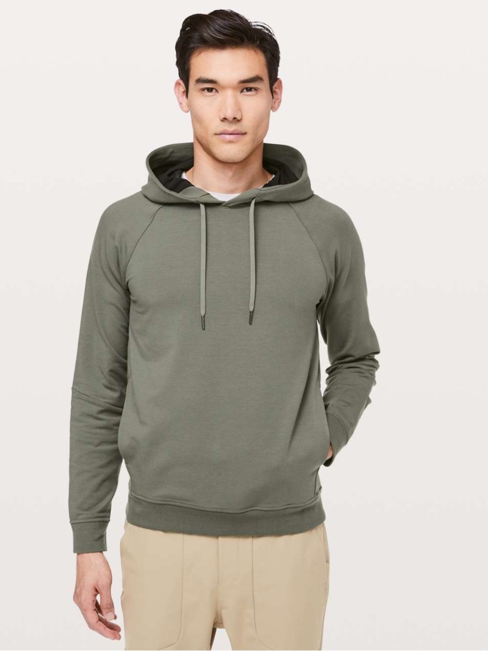 Lululemon City Sweat Pullover Hoodie Men's XXL Grey Sage French Terry Sweatshirt
